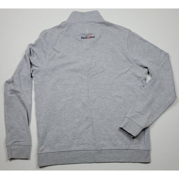 Johnnie-O Light Gray Quarter Zip Pullover Sweater Men's Golf Logo Size M - Picture 6 of 8